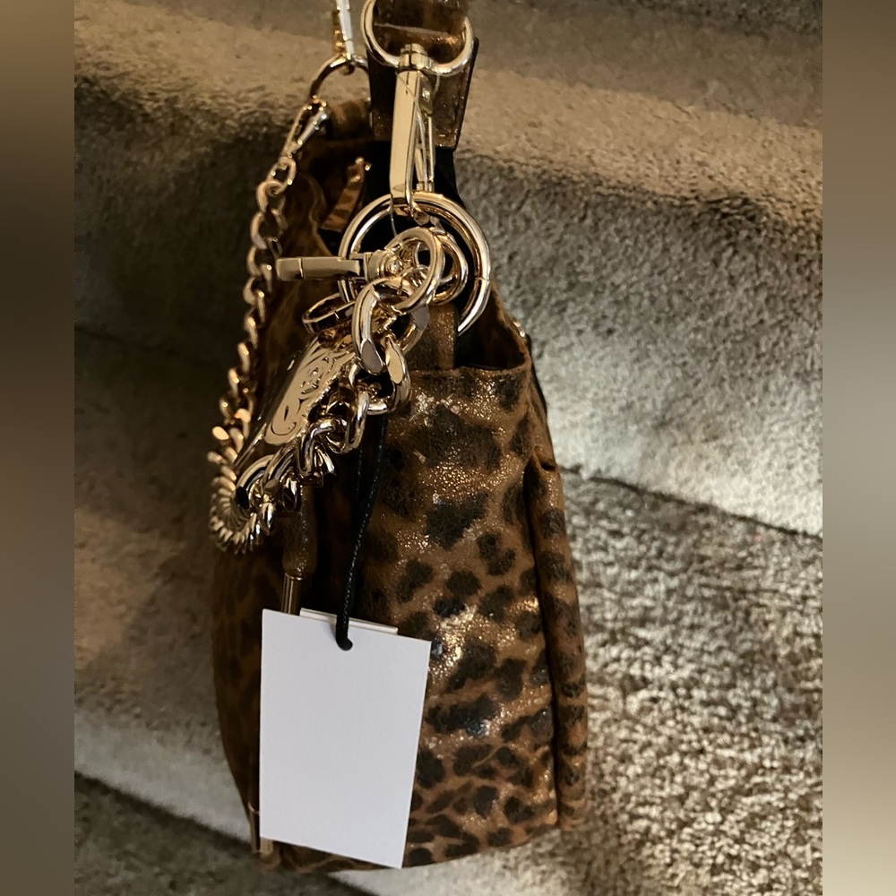 Jessica Simpson Leopard Print Crossbody Bag in Brown and Black - Picture 8 of 12